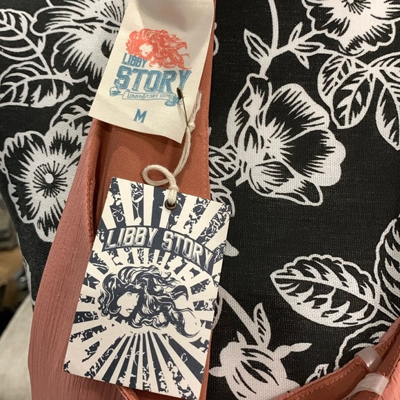 LIBBY STORY Peach Slip Dress medium - Picture 5 of 8